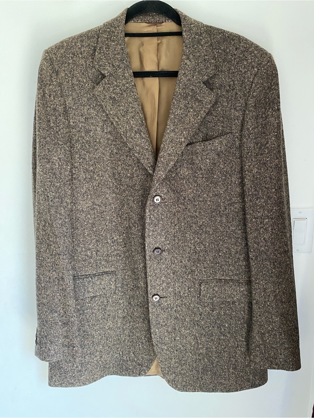 Ermenegildo Zegna 100% Mongolian Cashmere Jacket Blazer Brown Coat 44